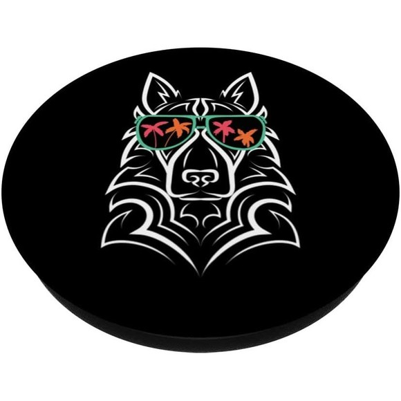 PopSocket German Shepherd Summer Sunglasses Palm Trees Swappable PopGrip - Picture 2 of 8